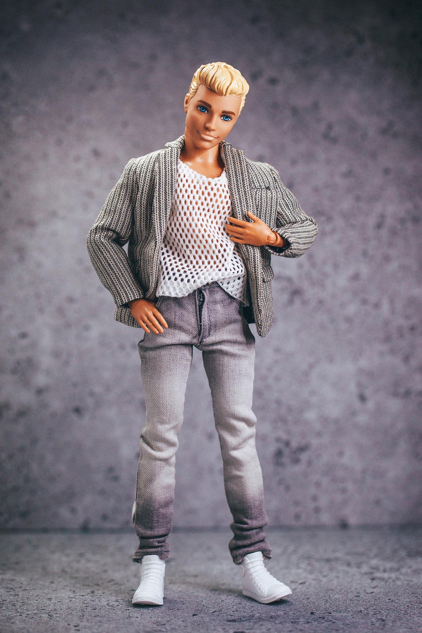 PDF Digital Pattern slim fit jacket coat for 1:6 12" male MTM fashion doll. Video tutorial.