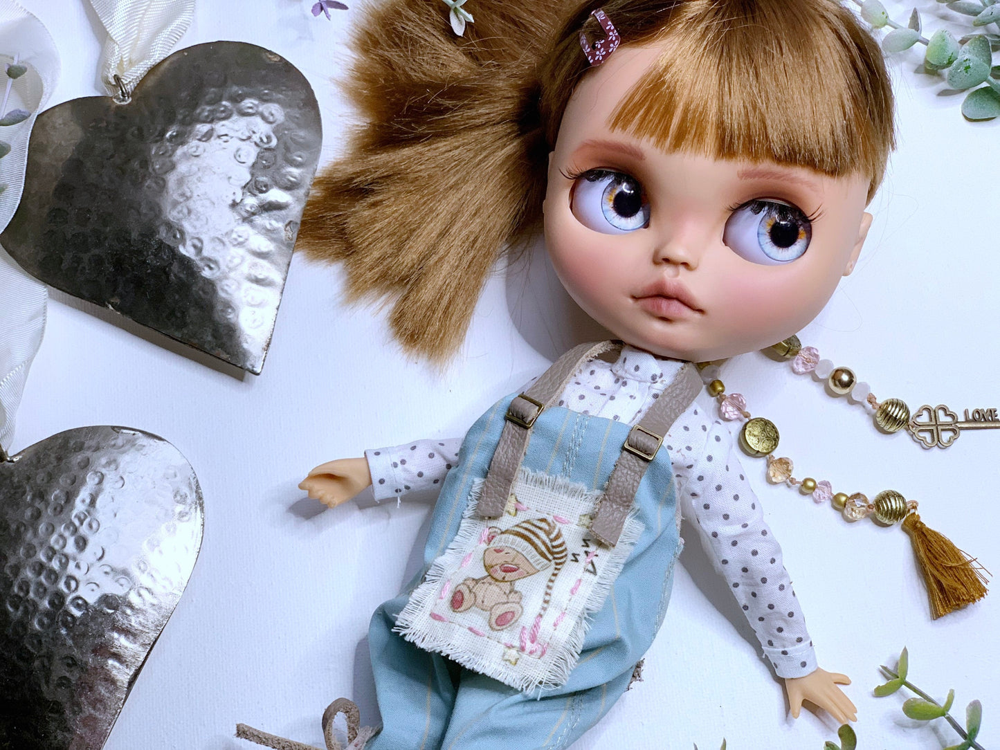 Blythe Doll (OOAK) Doll with medium blonde short hair, brunette 1/6 Custom 30 cm