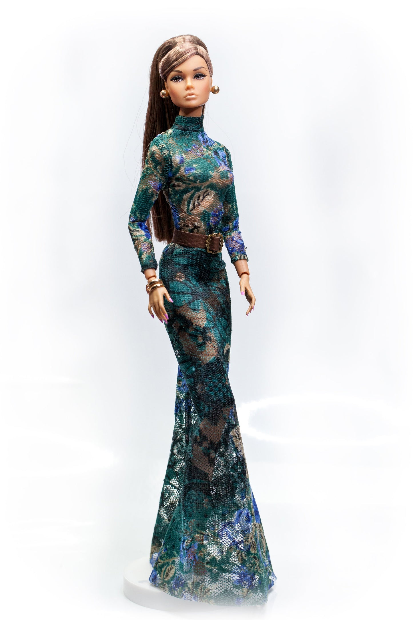 Long dress with sleeves for Integrity Toys Poppy Parker Nu Face Fashion Royalty dolls