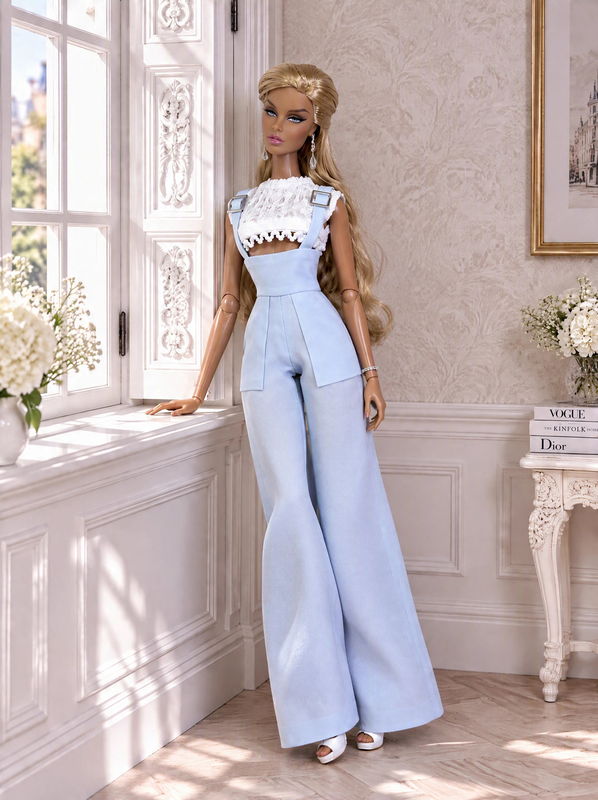 Eleganter Overall Jump suit  für Fashion Royalty Nu Face Xian BB MTM dolls