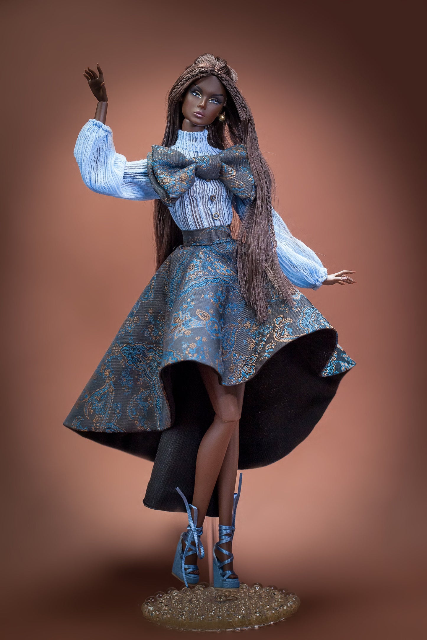 PDF Digital Pattern circle skirt for Fashion Royalty Nu Face Poppy Parker doll Integrity toys. VIDEO tutorial.
