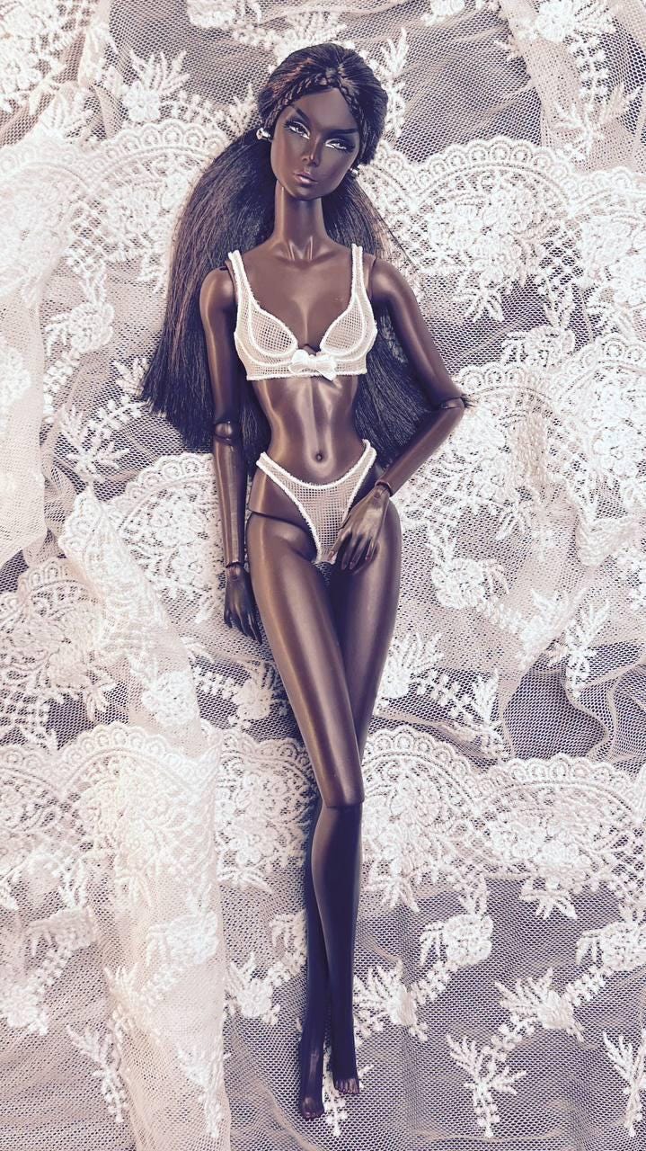 Delicate lingerie set for Fashion Royalty &amp; Nu Face dolls