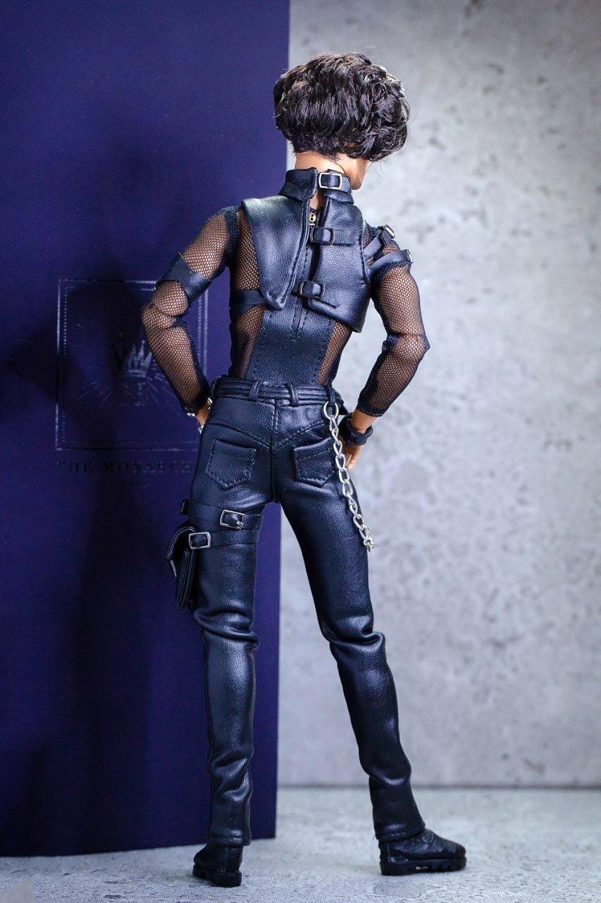 Leather Gothic Punk Outfit for FR Homme Integrity Toys Male Fashion Royalty Doll