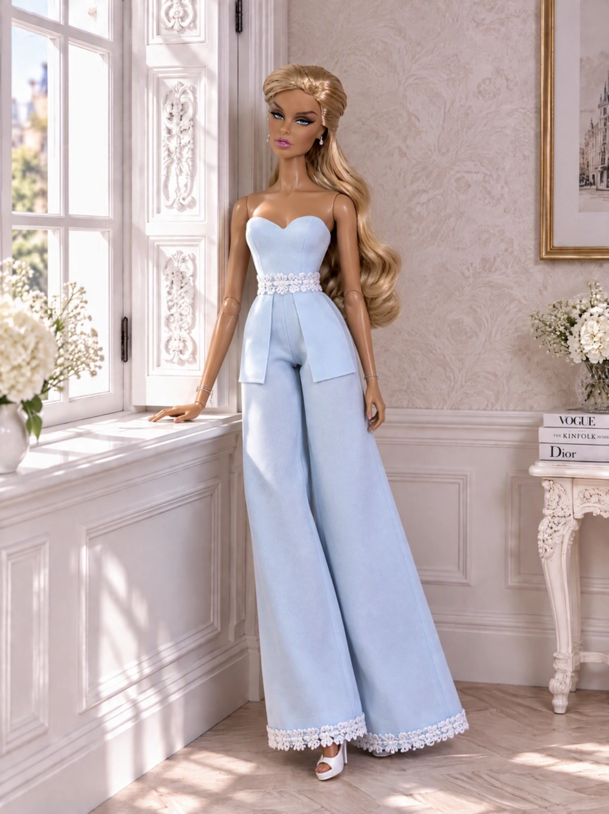 PDF Digital Pattern overall jump suit for Integrity toys Fashion Royalty, Nu Face, Xian Xian, BB MTM dolls + Video Tutorial