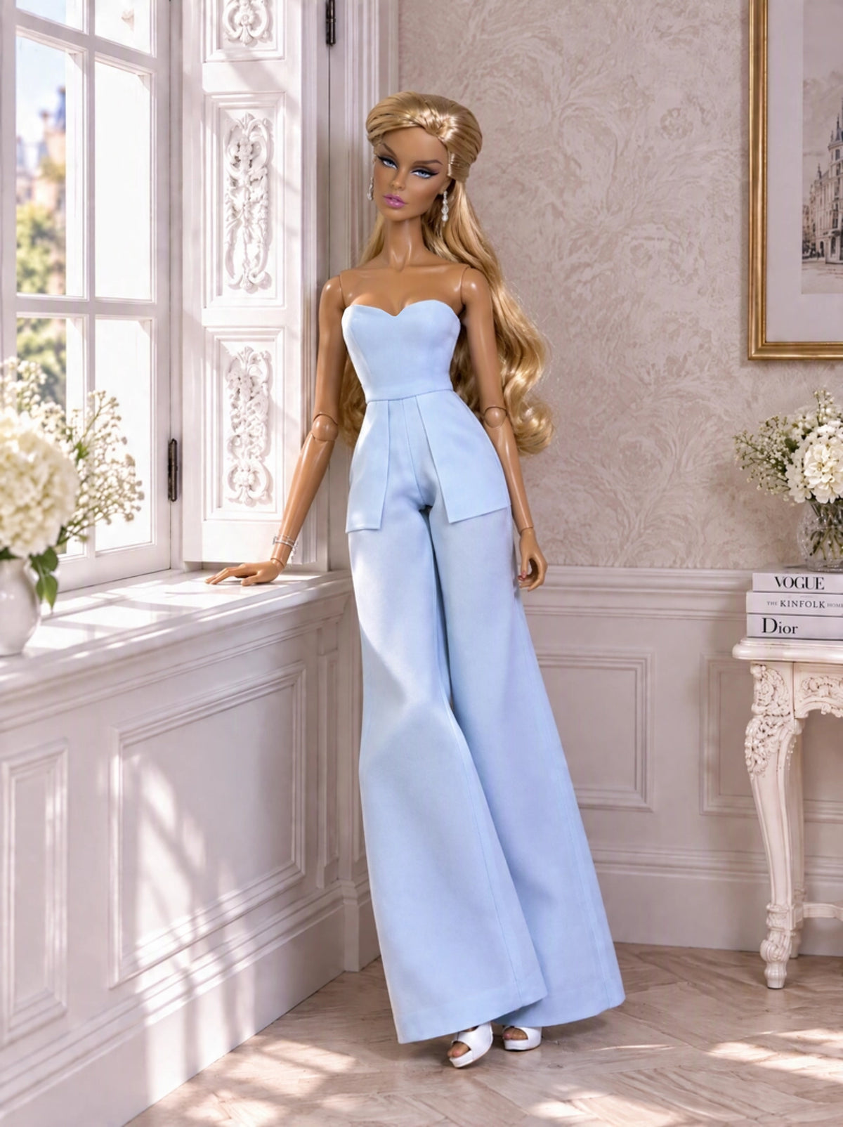 PDF Digital Pattern overall jump suit for Integrity toys Fashion Royalty, Nu Face, Xian Xian, BB MTM dolls + Video Tutorial