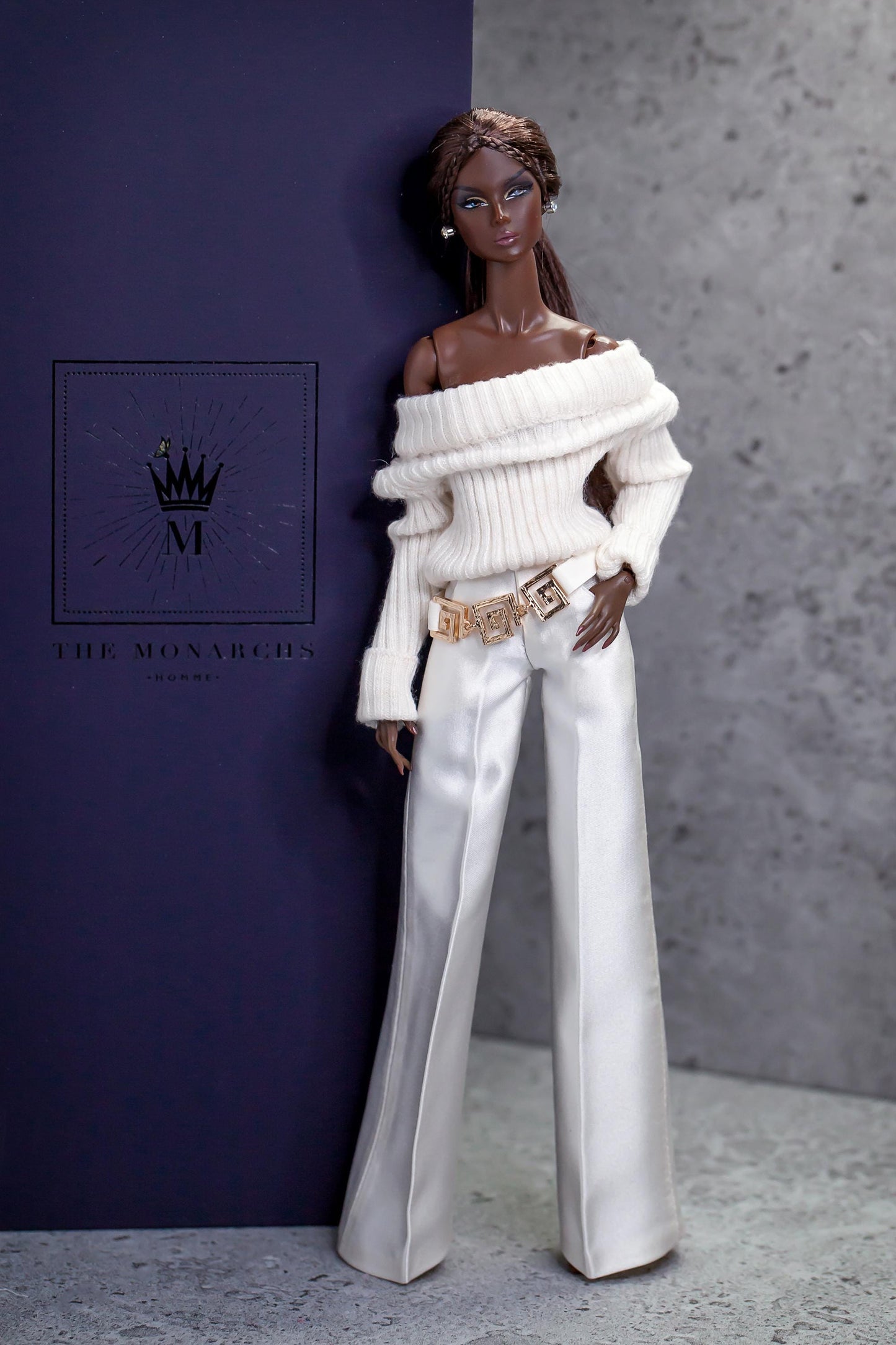Sweater, satin flared trousers and belt for Fashion Royalty, Nu Face, Poppy Parker