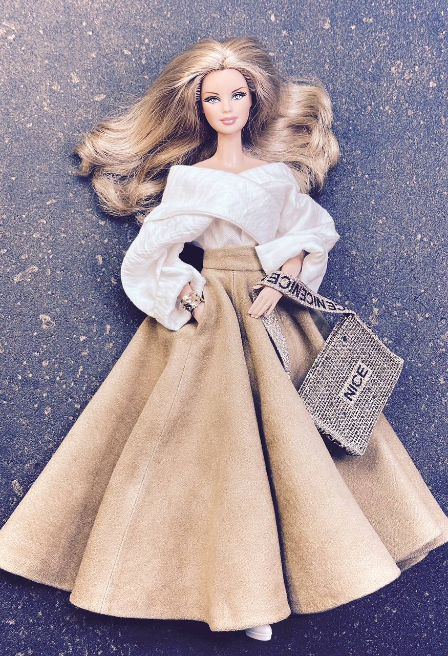 PDF Digital Pattern Melina flare skirt  Fashion Royalty, Nu Face, Poppy Parker, BBMTM dolls. + Video tutorial