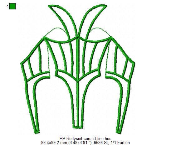 Digital Embroidery – Bodysuit Corset for Poppy Parker Integrity toys dolls