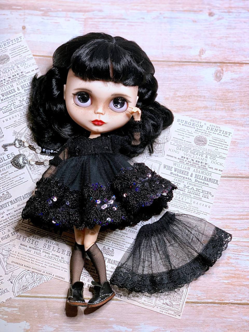 PDF Digital Pattern baby doll dress for Blythe doll. YouTube VIDEO.