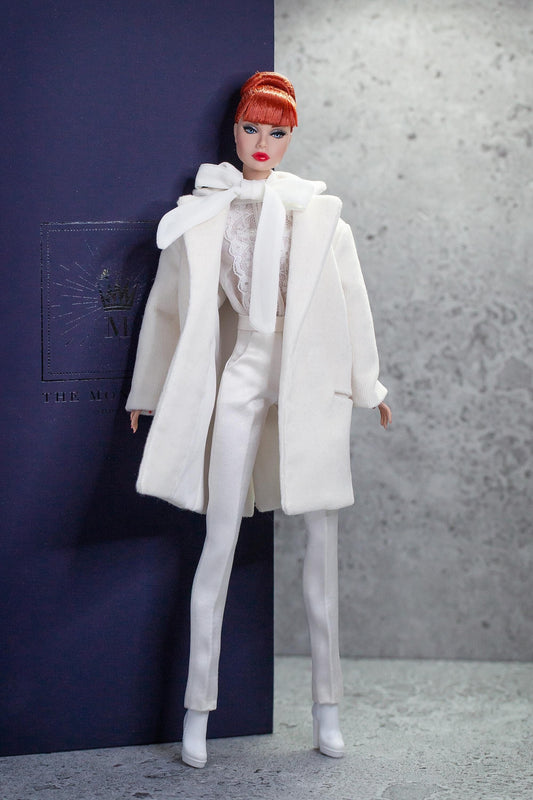 Elegant trench coat for Integrity Toys Poppy Parker Fashion Royalty Nu Face