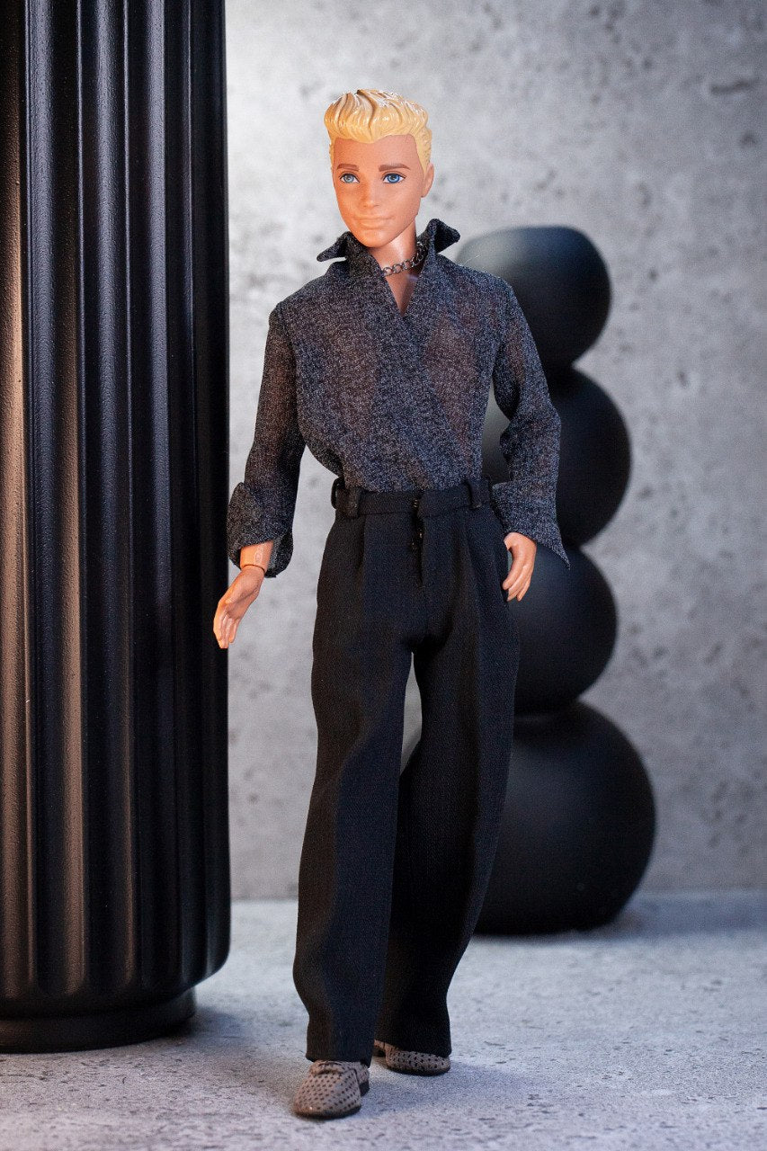 PDF Digital Pattern pleated trousers for 1:6  12“ male MTM fashion dolls  + Video Tutorial