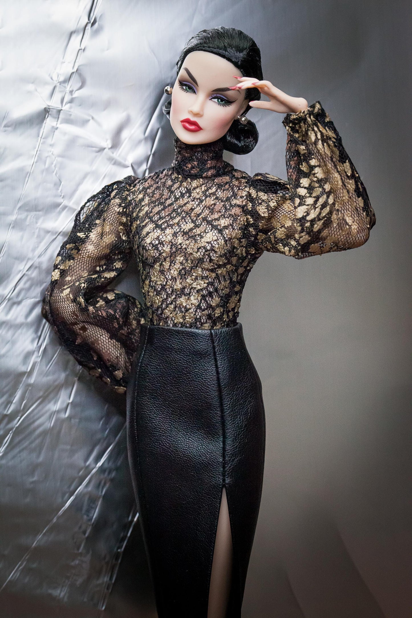 Body and skirt leather imitation for Integrity Toys Poppy Parker Fashion Royalty Nu Face dolls