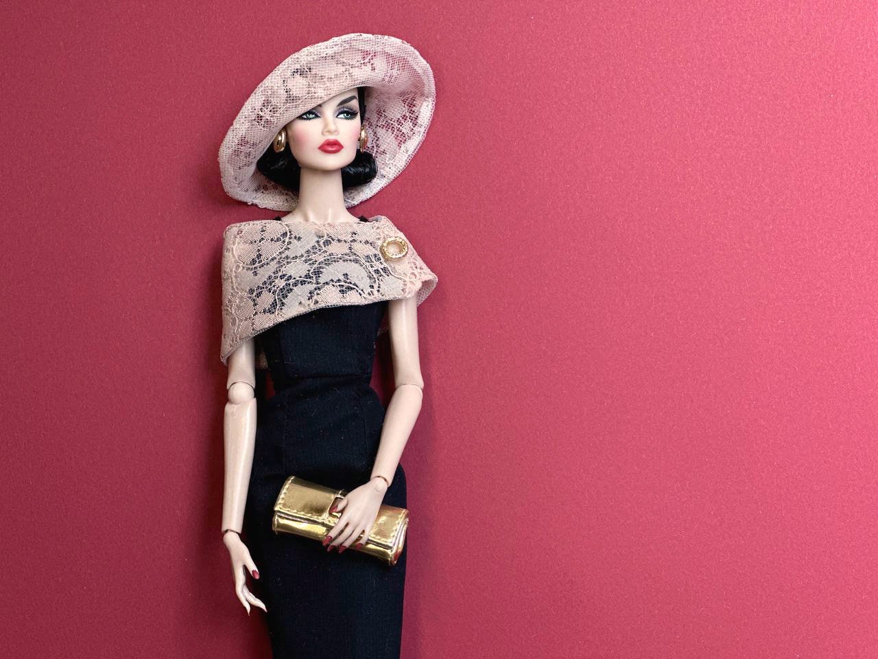 PDF Digital Pattern couture hat for BB &amp; Integrity toys dolls. VIDEO tutorial.