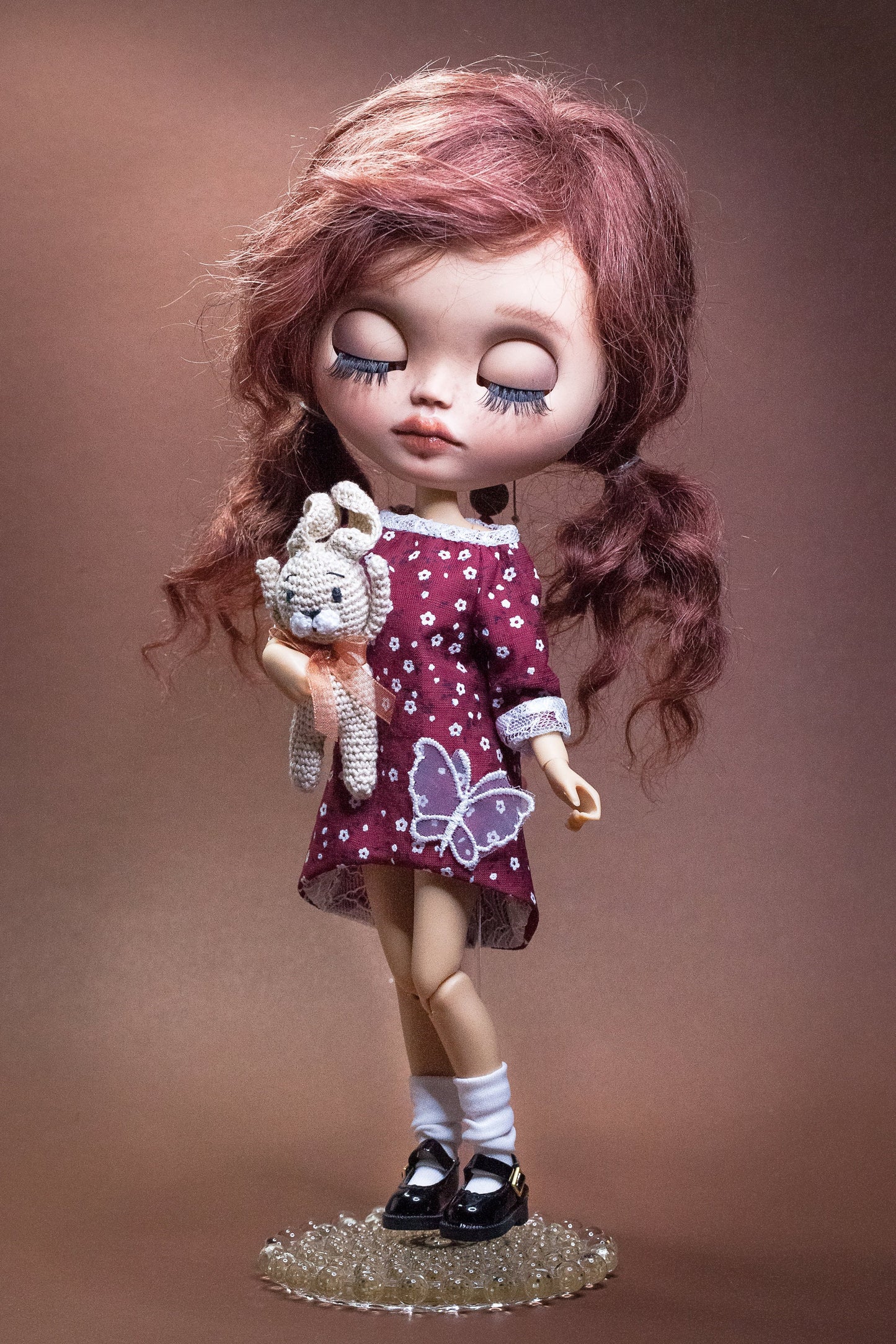 Mulberry dress for Blythe doll. Butterfly dress. 1:6 doll dress.