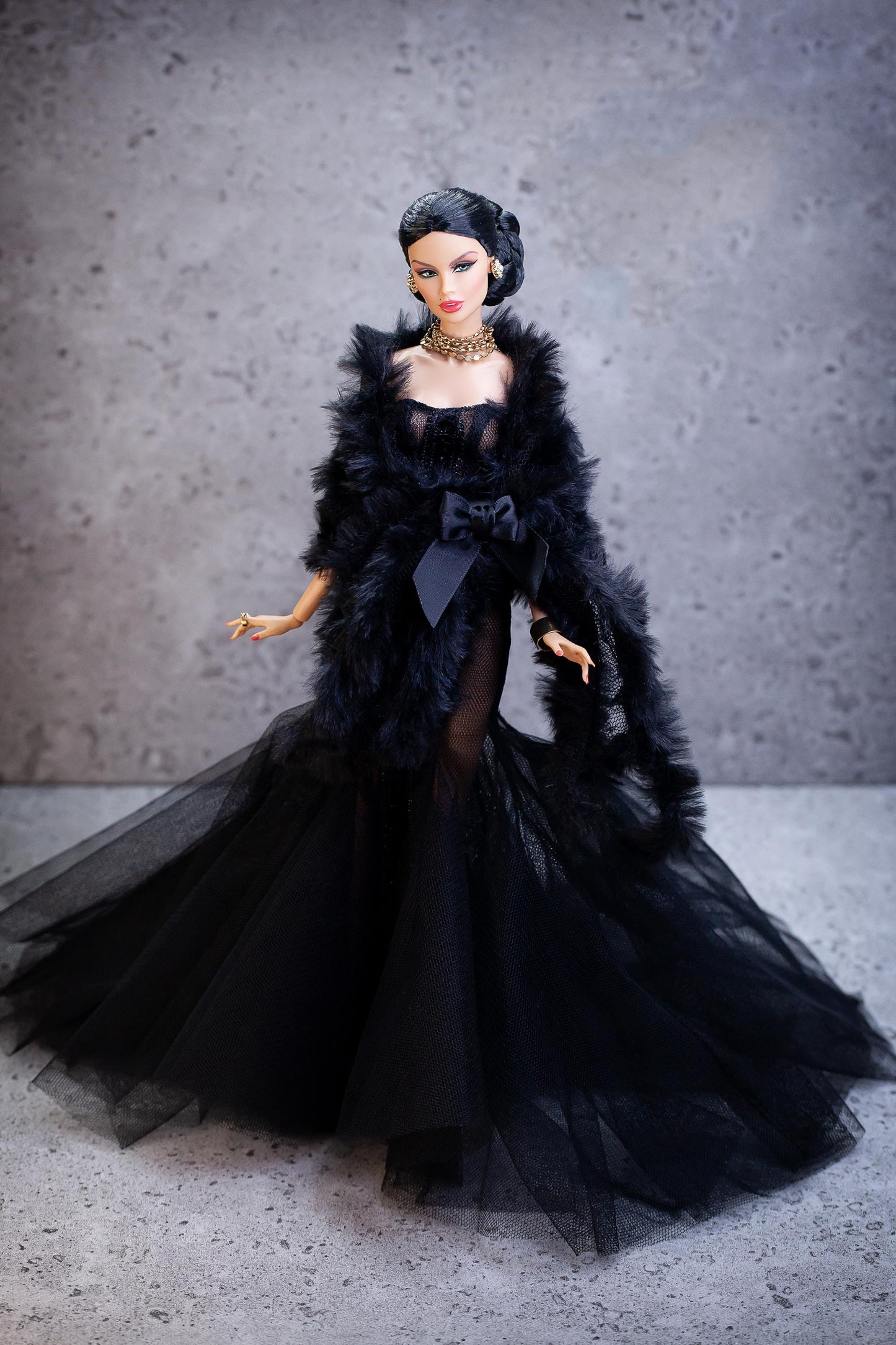 Fishtail dress, wedding dress for Integrity Toys 12-inch fashion dolls. Limited Edition!