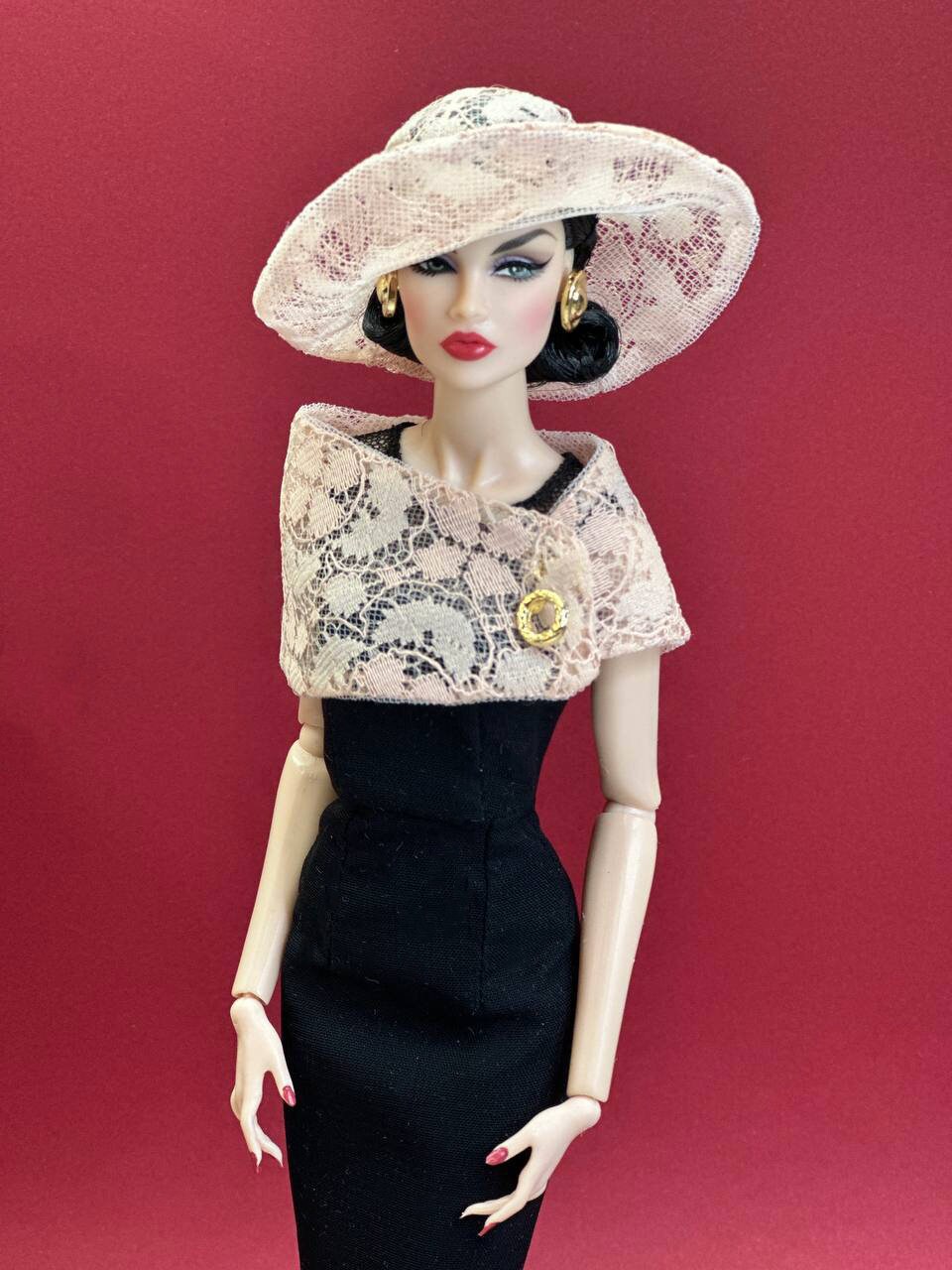 PDF Digital Pattern couture hat for BB &amp; Integrity toys dolls. VIDEO tutorial.