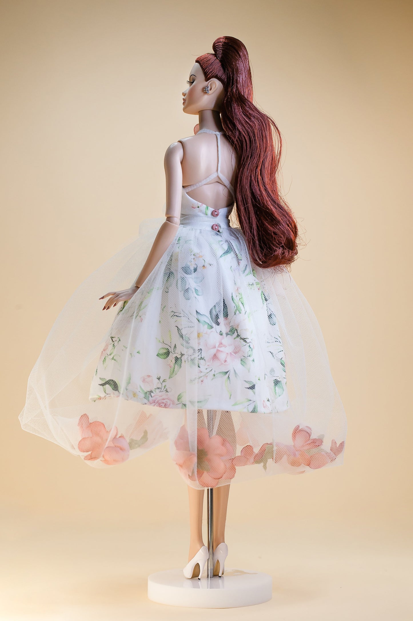 PDF Digital Pattern spring balloon dress for BB &amp; Integrity toys dolls. VIDEO tutorial.
