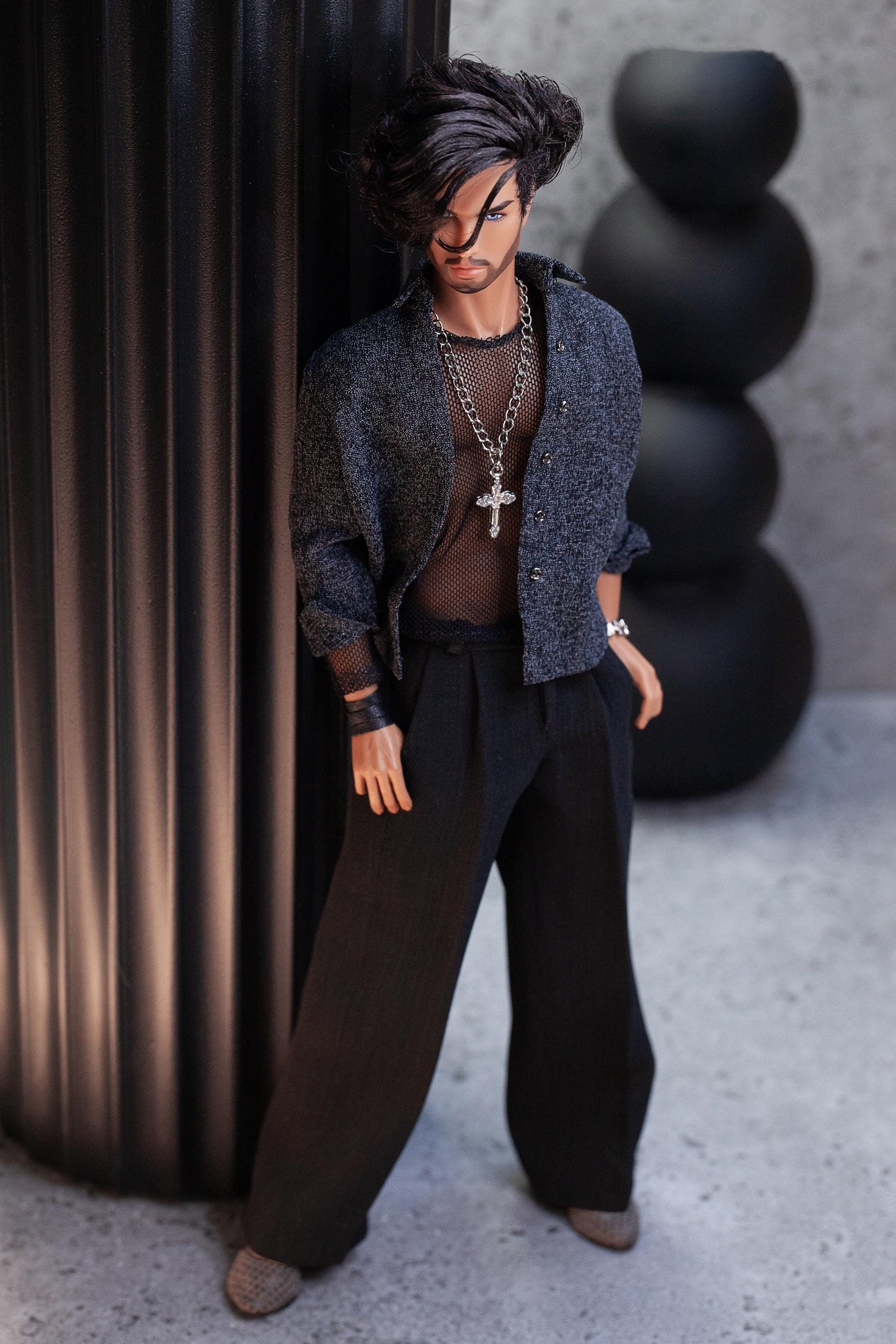 PDF Digital Pattern wide pleated trousers pants for male FR HOMME doll Integrity toys.