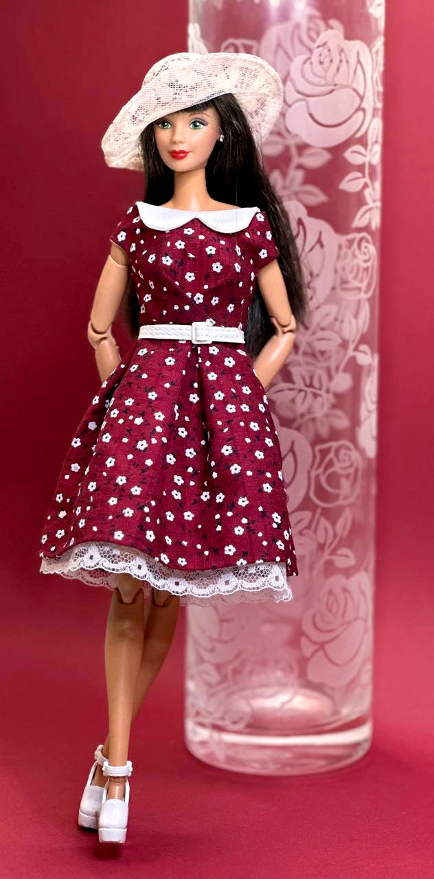 PDF Digital Pattern couture hat for BB &amp; Integrity toys dolls. VIDEO tutorial.