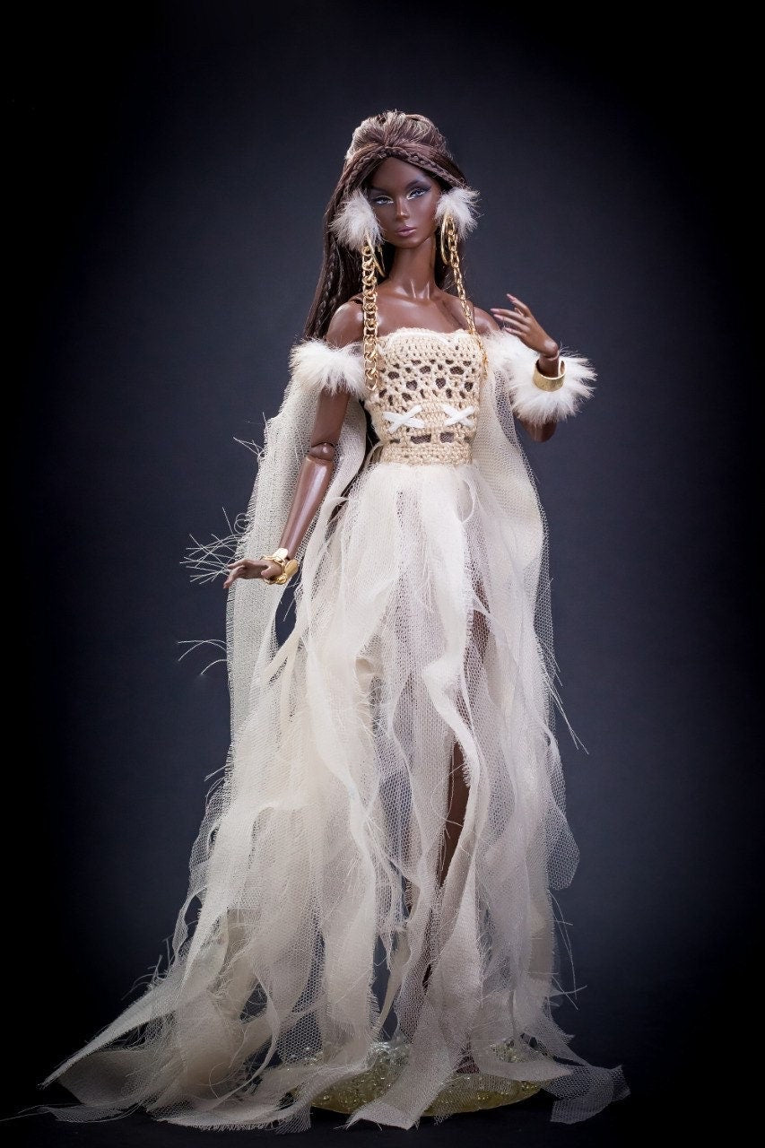 Earth Angel dress for Integrity toys Fashion Royalty Nu Face Poppy Parker dolls.
