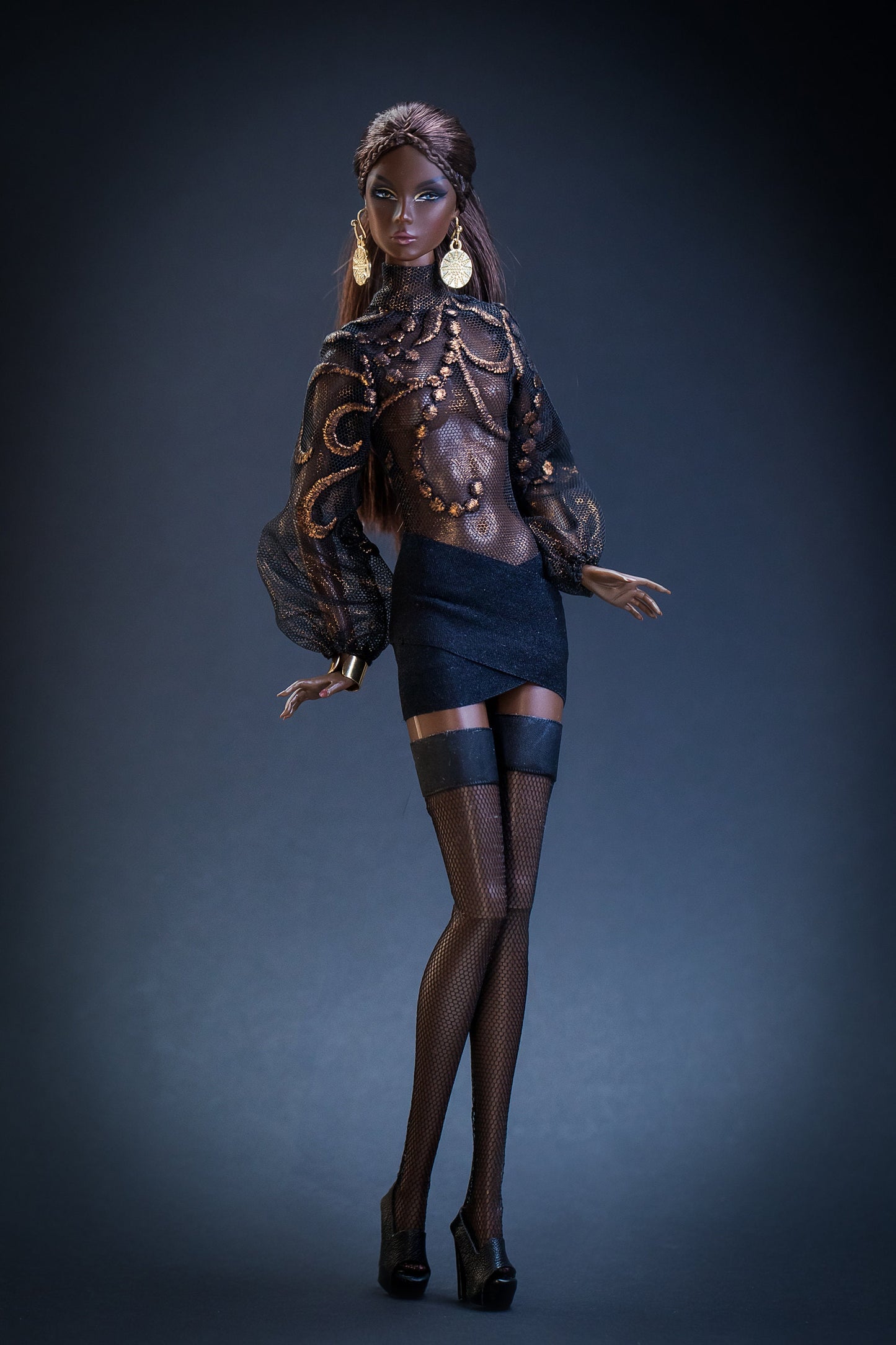 Body Miniskirt Shoes Black for Integrity Toys Poppy Parker Fashion Royalty Nu Face