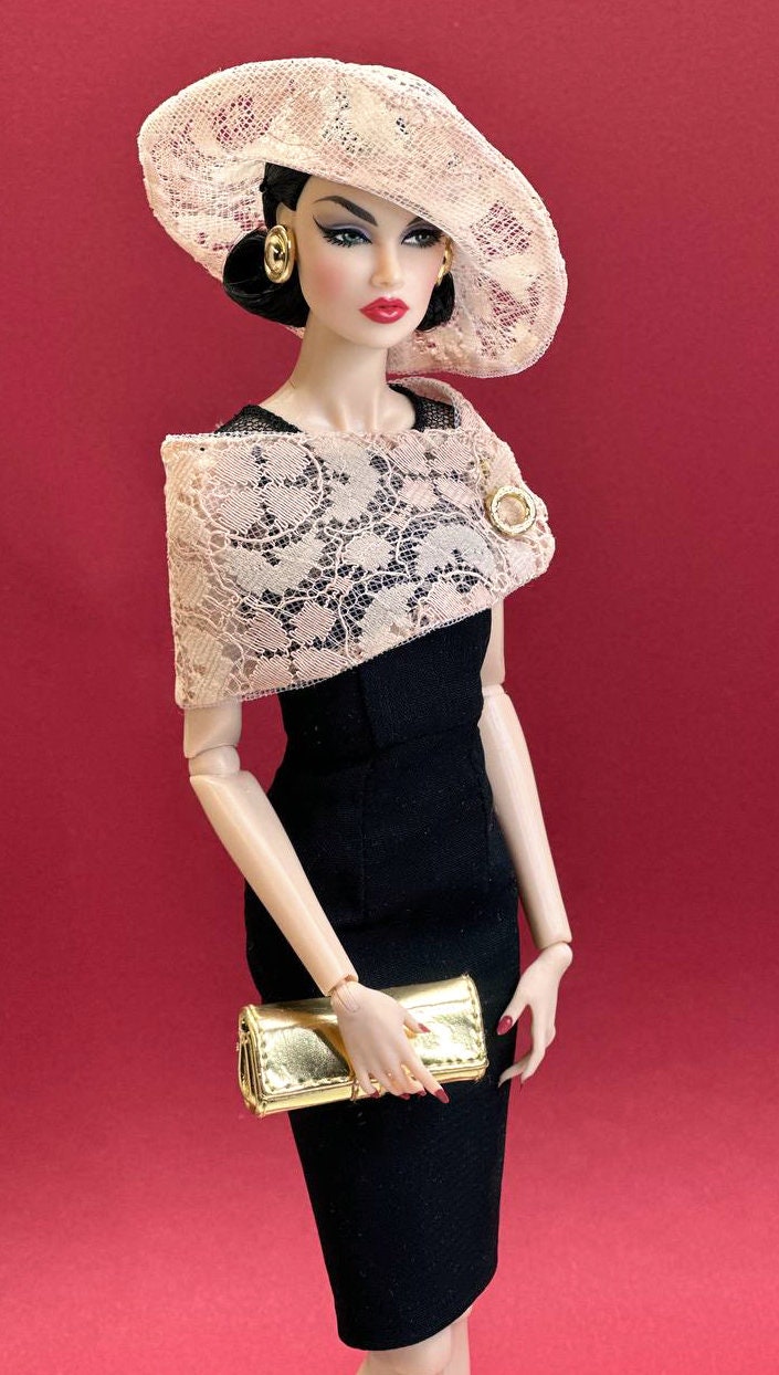 PDF Digital Pattern couture hat for BB &amp; Integrity toys dolls. VIDEO tutorial.