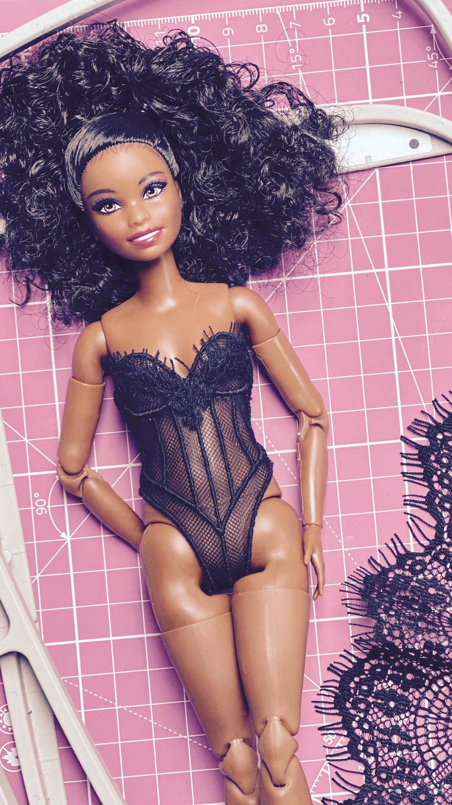 Digital Embroidery &amp; Sewing Pattern – Bodysuit Corset for BB MTM and PETITE Dolls