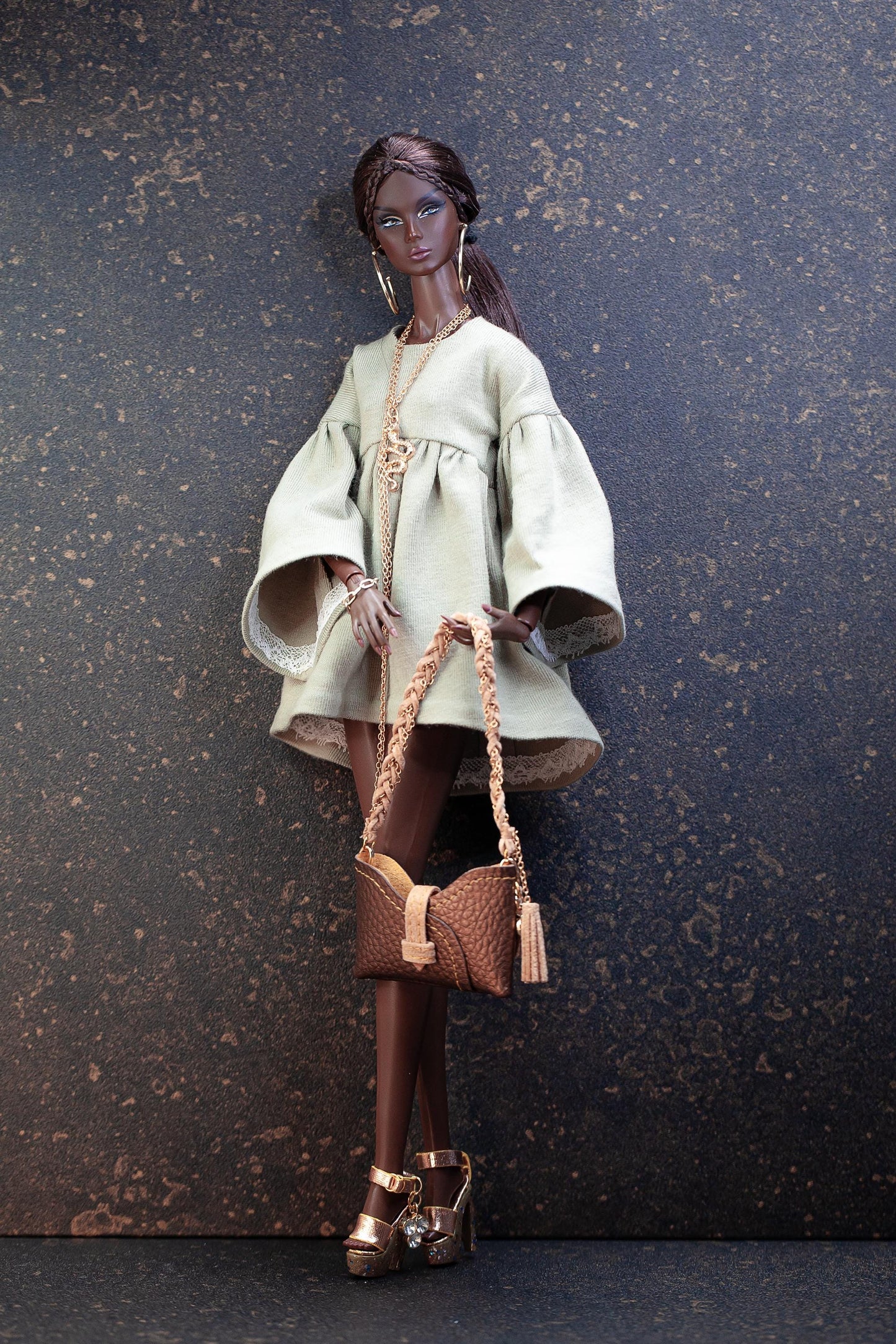 PDF Digital Pattern babydoll dress for BB, Curv. &amp; Integrity toys dolls. VIDEO tutorial.