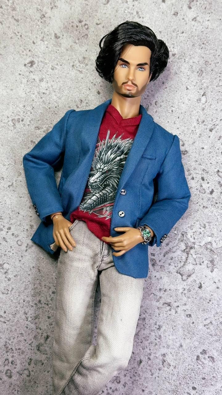 Slim fit jacket blazer for Integrity toys Fashion royalty FR HOMME MONARCHS doll outfit.