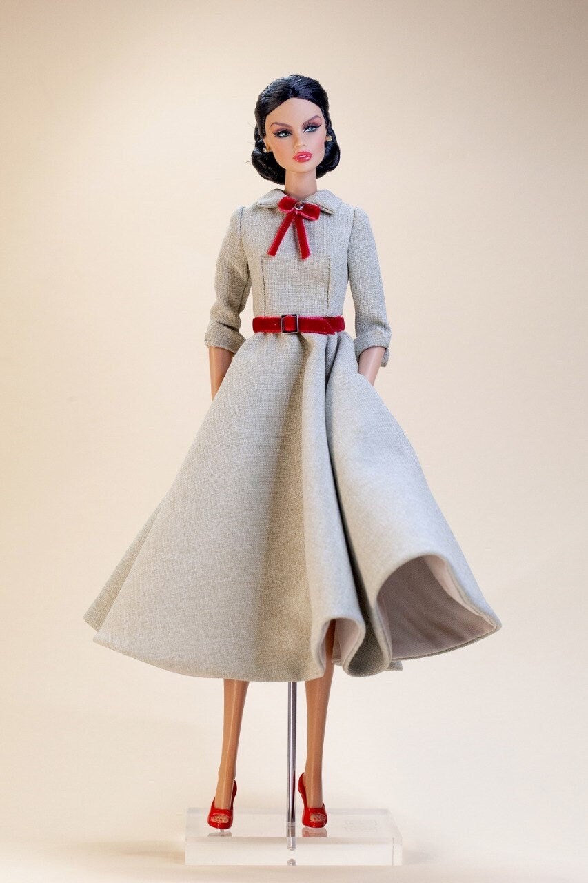 Retro dress for Integrity toys Fashion Royalty Nu Face Poppy Parker dolls.