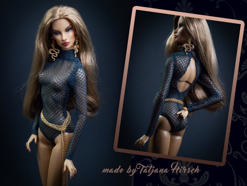 Body blouse made of mesh fabric for Integrity Toys Poppy Parker Fashion Royalty Nu Face Dolls