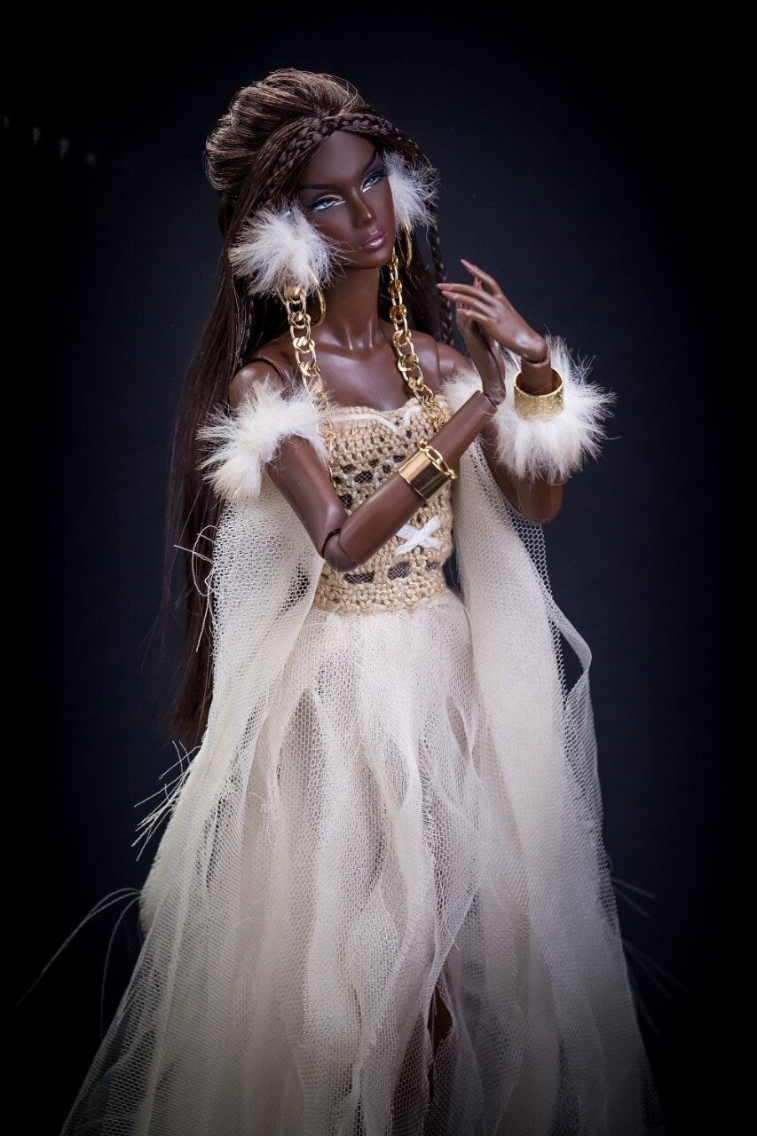 Earth Angel dress for Integrity toys Fashion Royalty Nu Face Poppy Parker dolls.