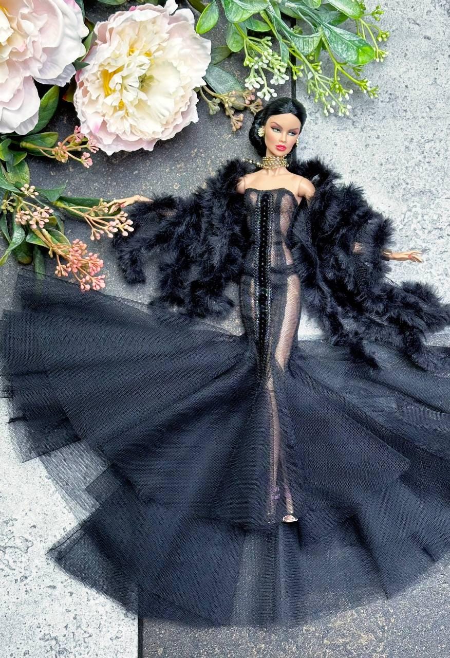 Fishtail dress, wedding dress for Integrity Toys 12-inch fashion dolls. Limited Edition!