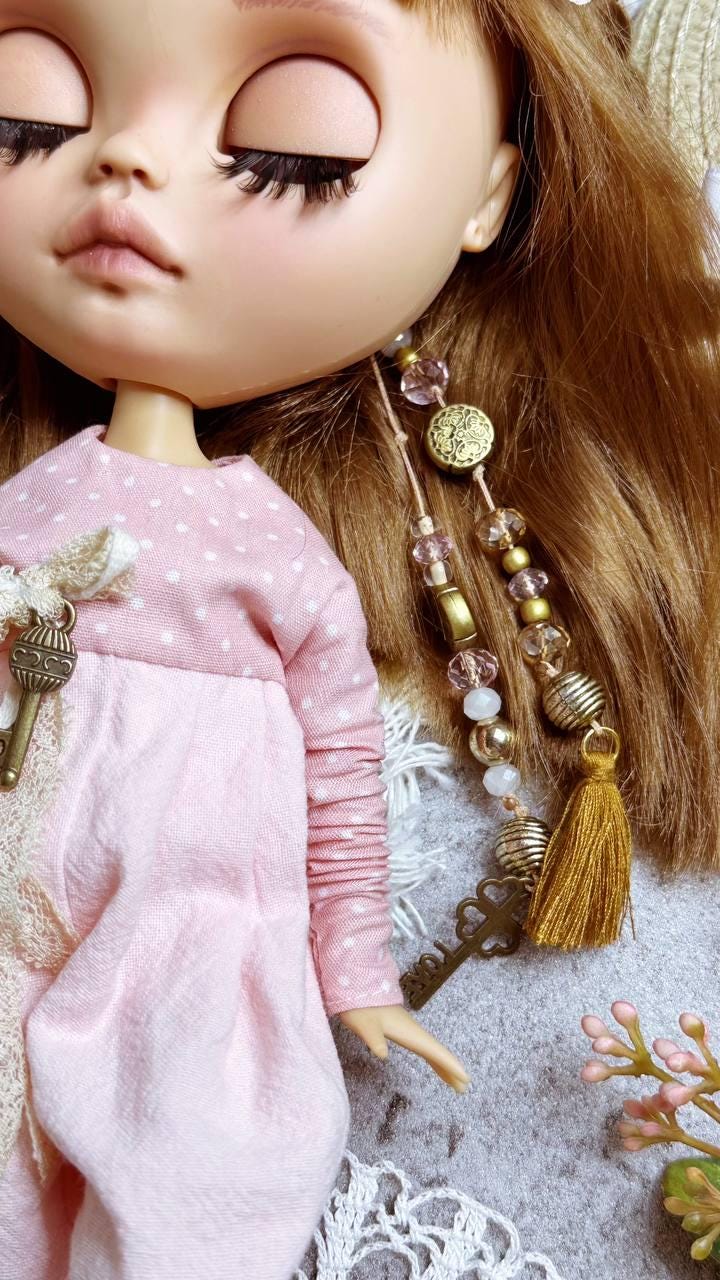 Unique Blythe-style artist doll "Mila" – Handmade collectible doll for adoption OOAK