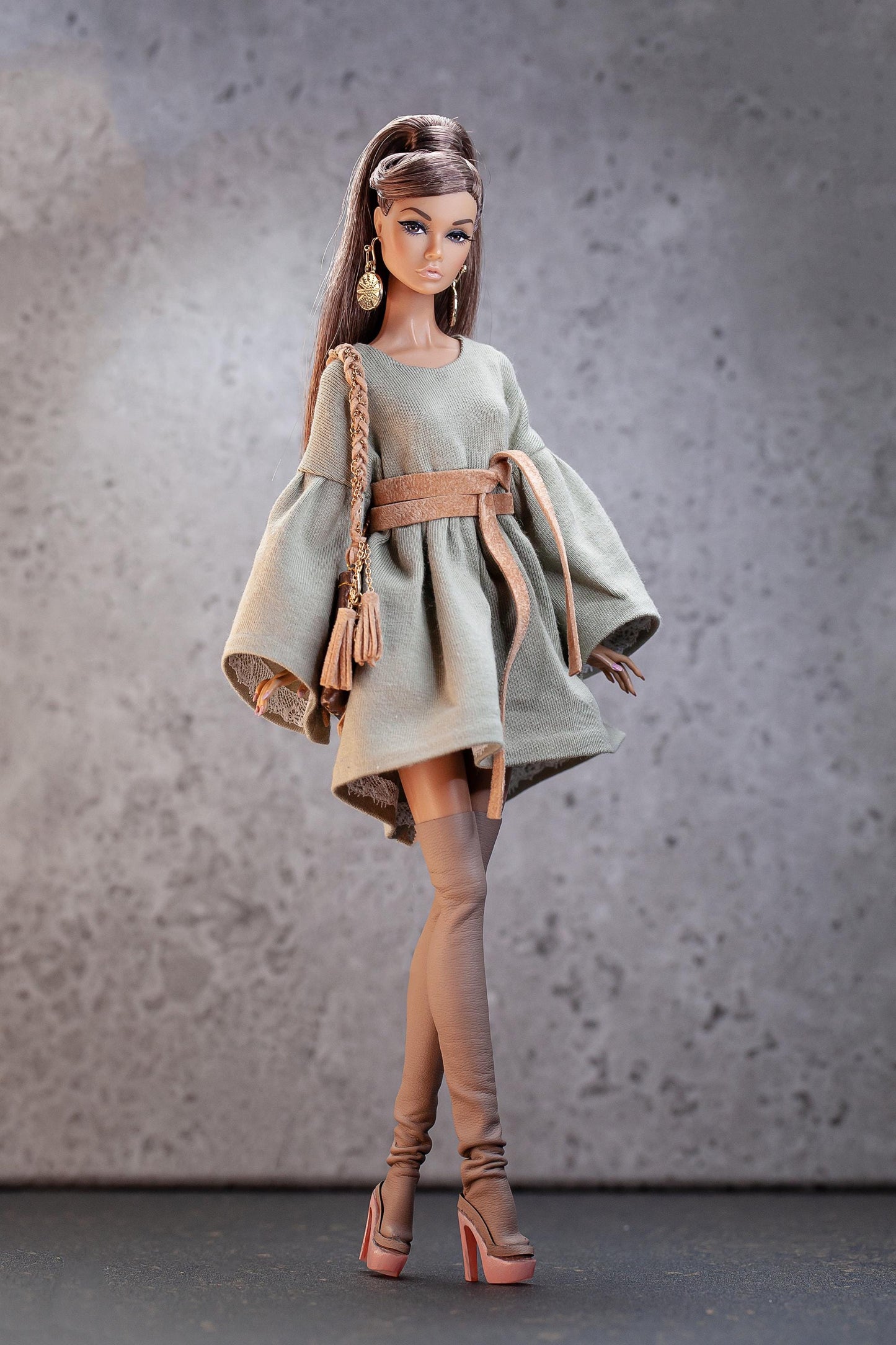 PDF Digital Pattern babydoll dress for BB, Curv. &amp; Integrity toys dolls. VIDEO tutorial.