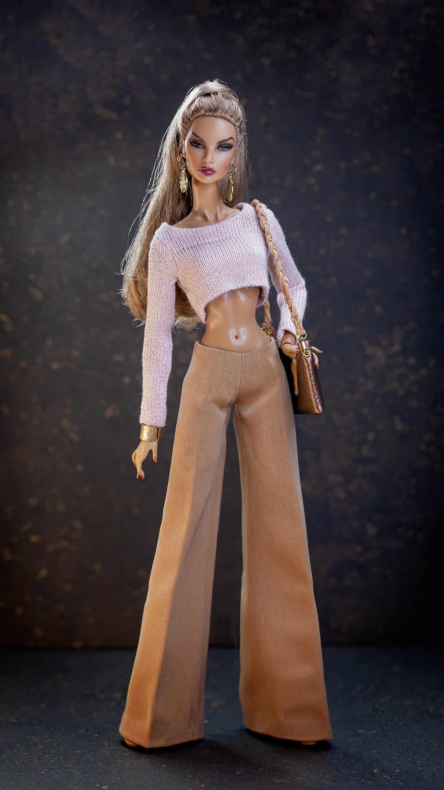 PDF Digital Pattern low waist trousers for BBMTM &amp; Integrity toys dolls. VIDEO tutorial.