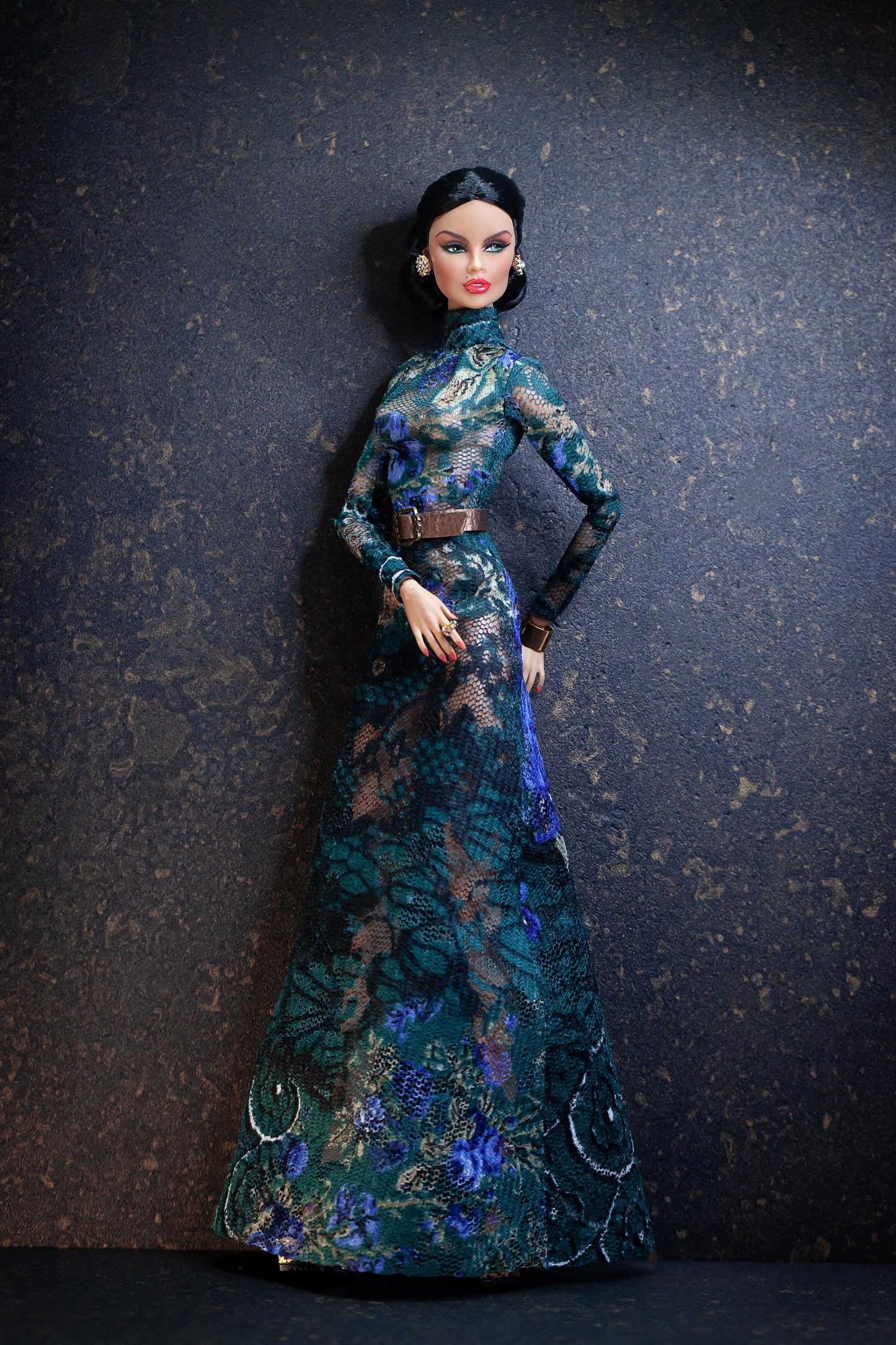 Long dress with sleeves for Integrity Toys Poppy Parker Nu Face Fashion Royalty dolls