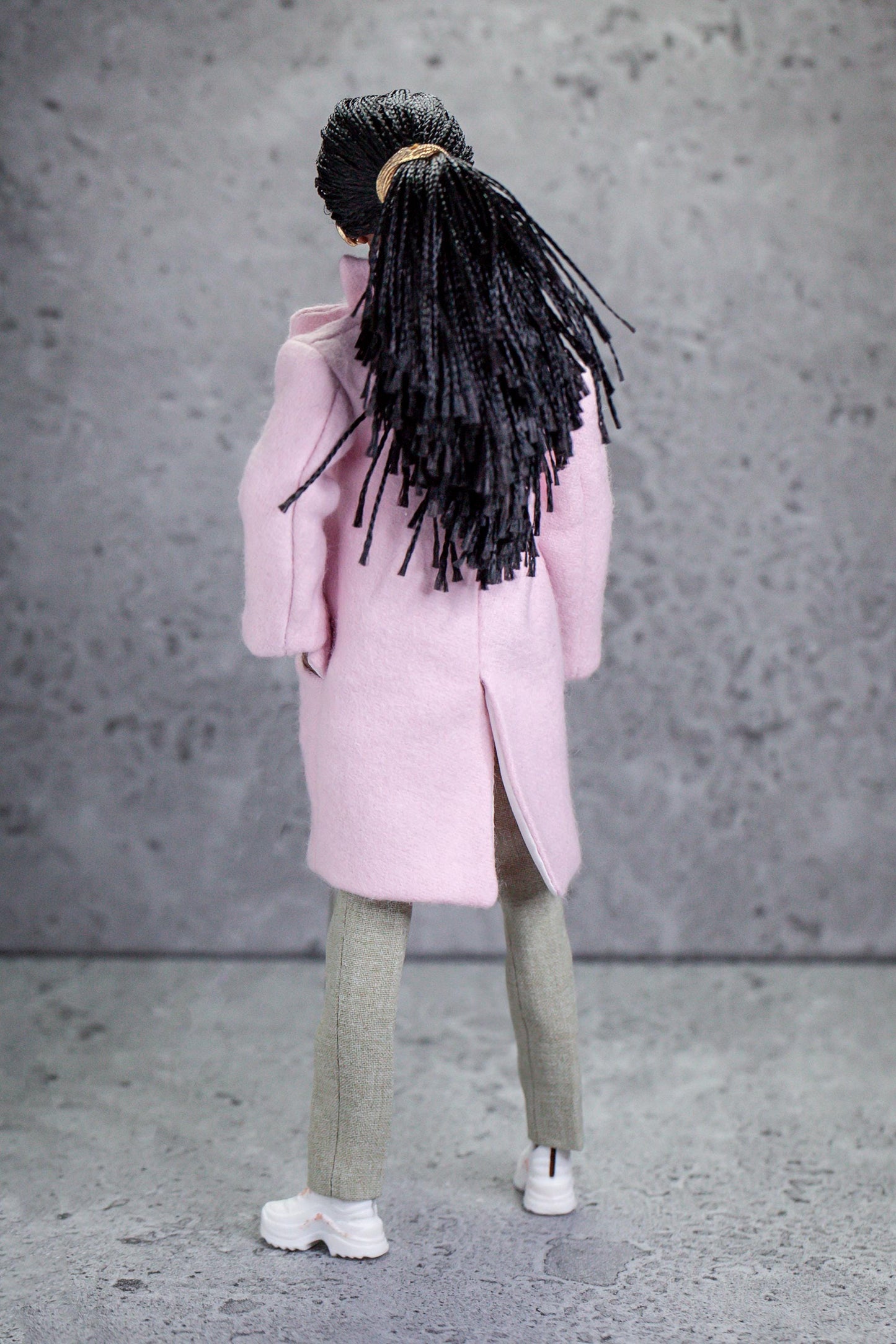 PDF Digital Pattern trench coat for BB &amp; Integrity toys 1:6 dolls. VIDEO tutorial instructions.