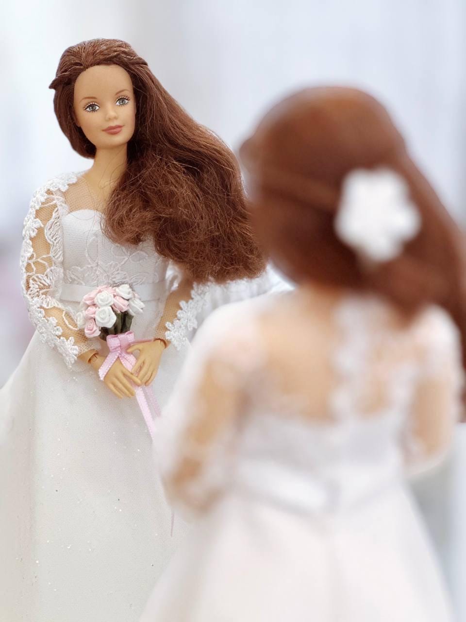 PDF Digital Pattern bridal dress, ball gown dress for BB Curv. dolls. Video tutorial.