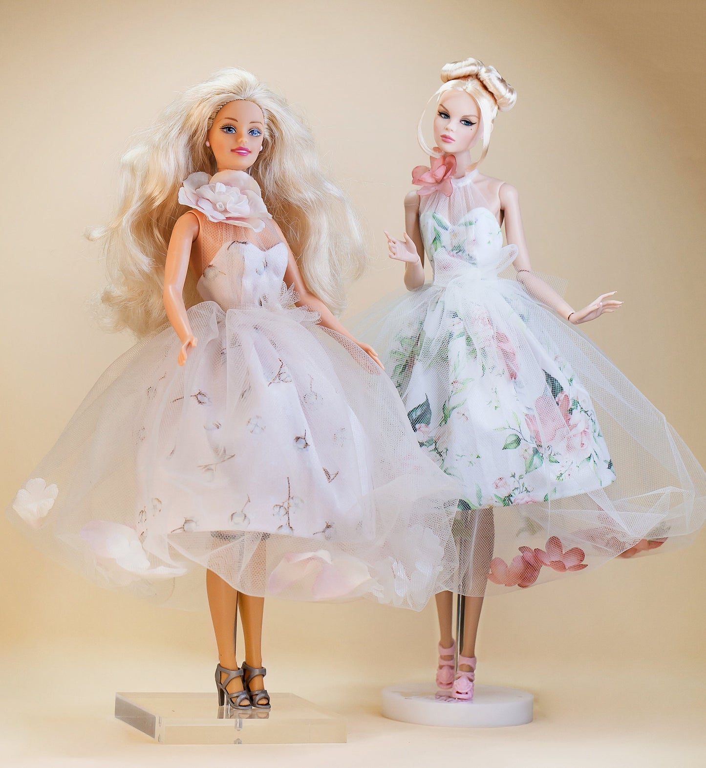 PDF Digital Pattern spring balloon dress for BB &amp; Integrity toys dolls. VIDEO tutorial.