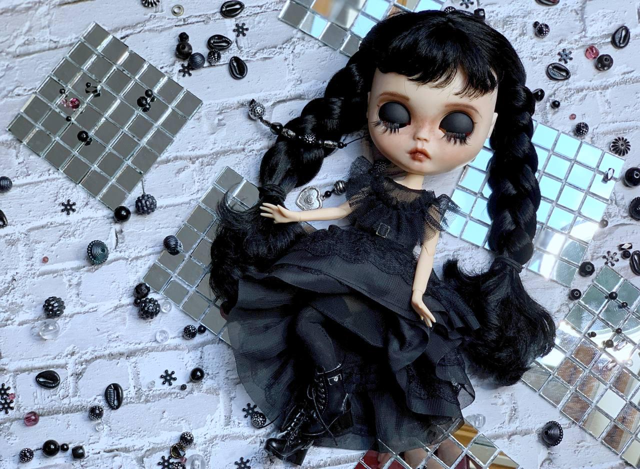 PDF Digital Pattern wide skirt dress for Blythe doll. YouTube VIDEO.