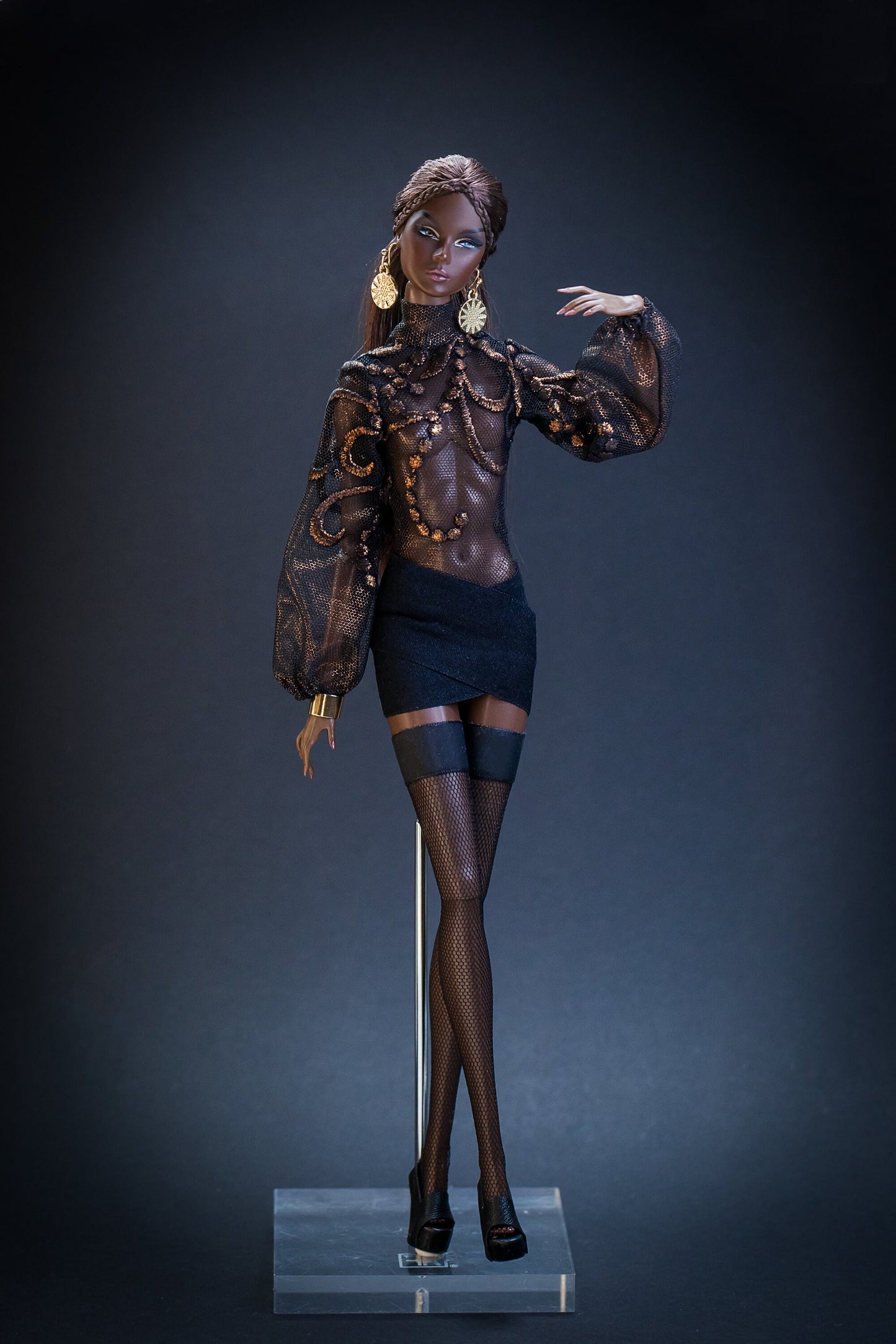Body Miniskirt Shoes Black for Integrity Toys Poppy Parker Fashion Royalty Nu Face