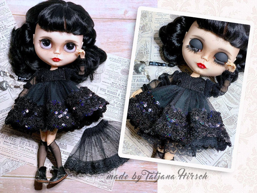 PDF Digital Pattern baby doll dress for Blythe doll. YouTube VIDEO.