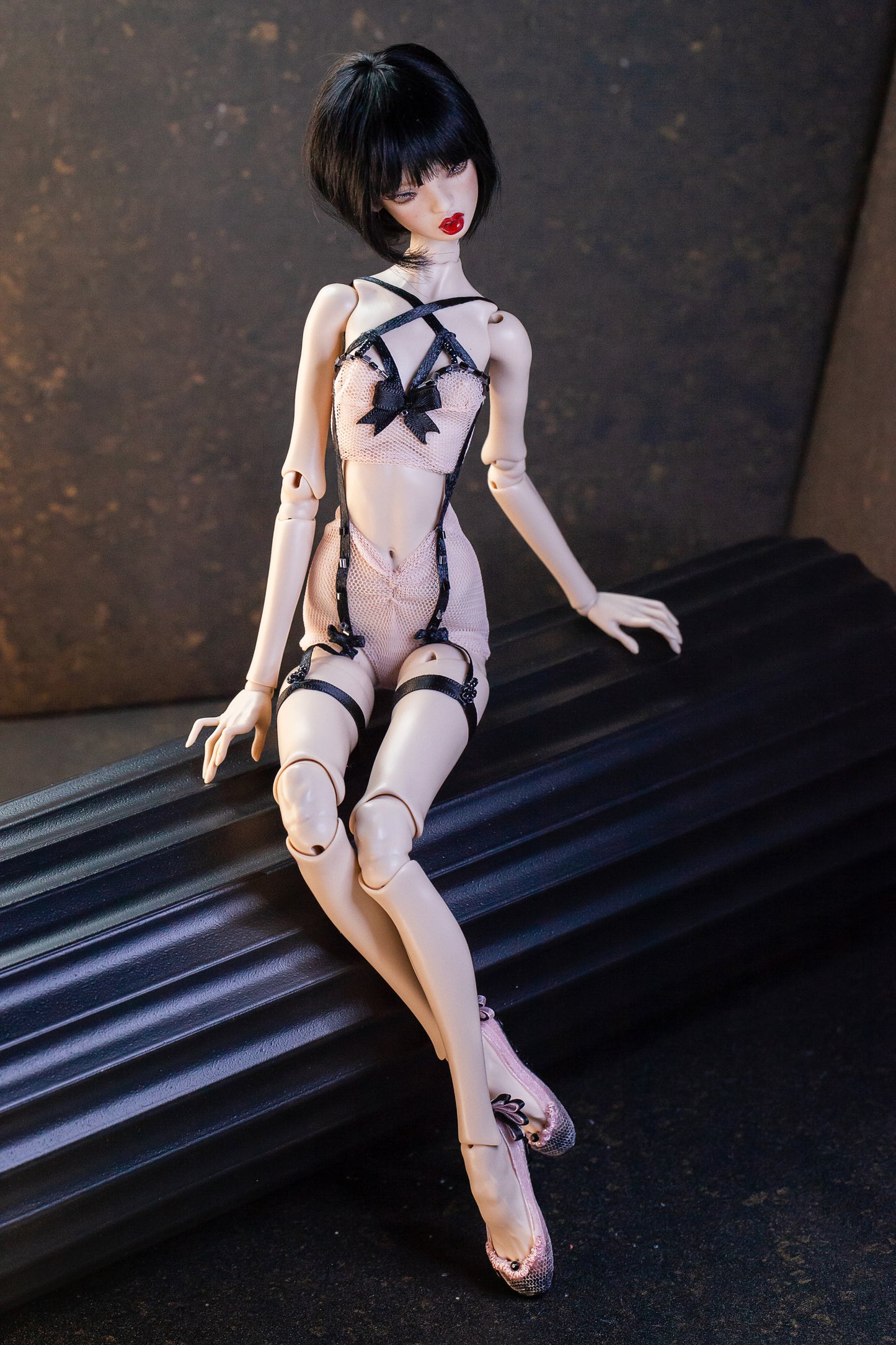 Edle Dessous für Popovy Sisters & Recast Puppen.  Lingerie Corsage mit integriertem Höschen