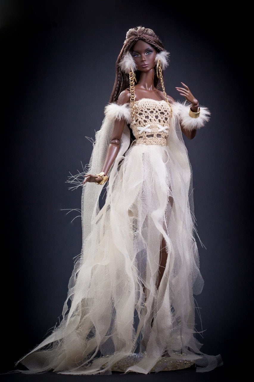 Earth Angel dress for Integrity toys Fashion Royalty Nu Face Poppy Parker dolls.