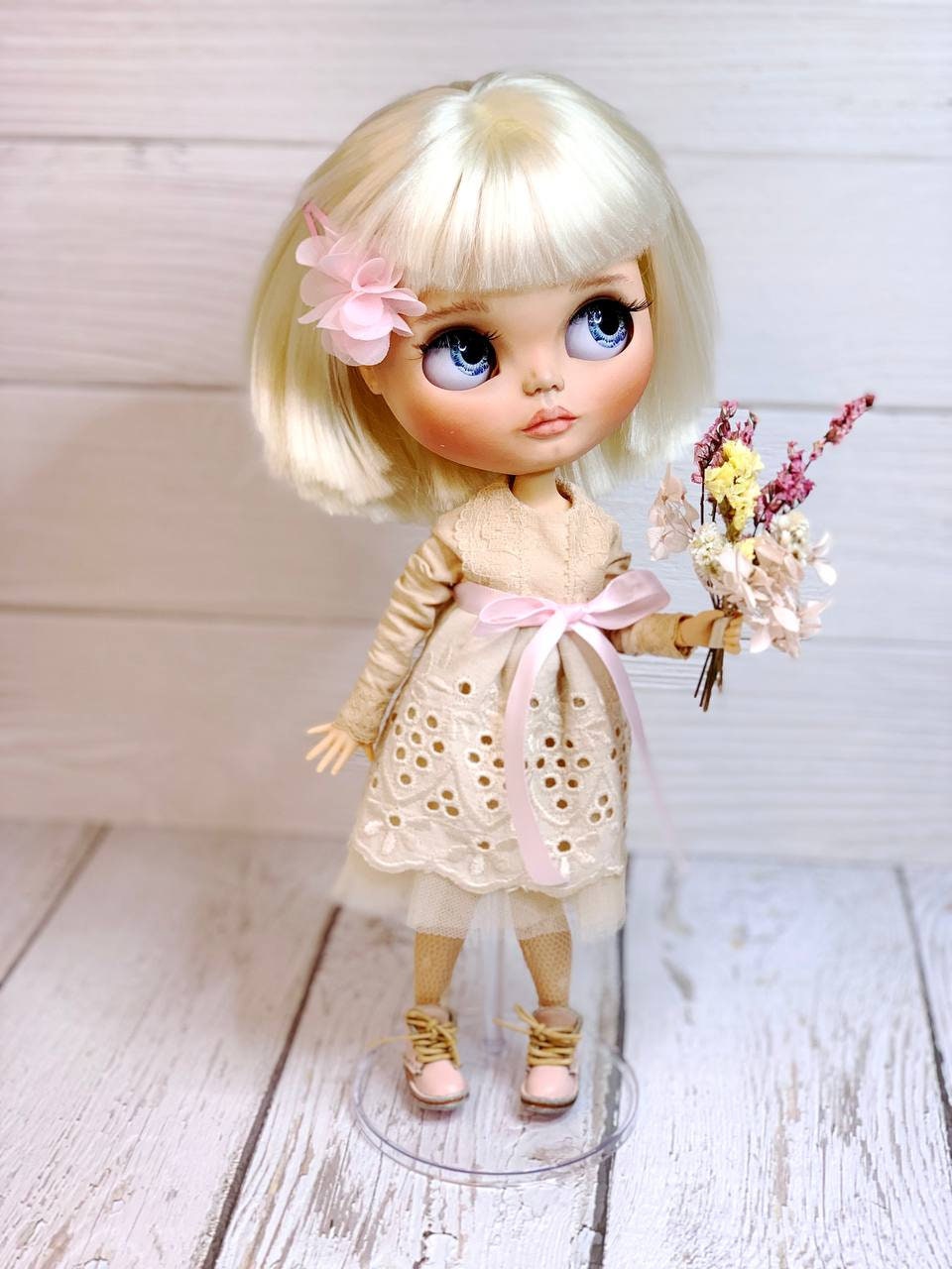 PDF Digital Pattern vintage dress for BB and Blythe dolls. Youtube VIDEO