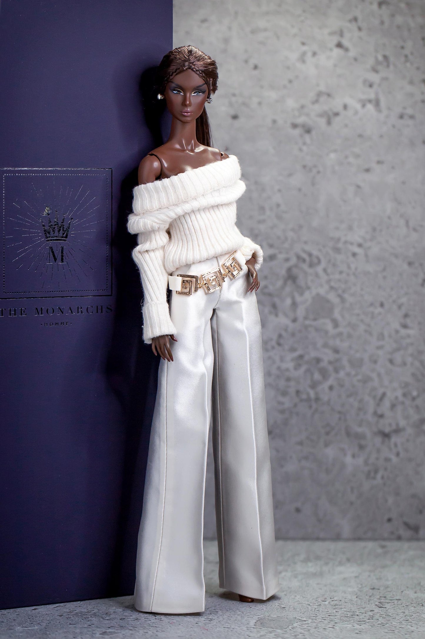 Sweater, satin flared trousers and belt for Fashion Royalty, Nu Face, Poppy Parker