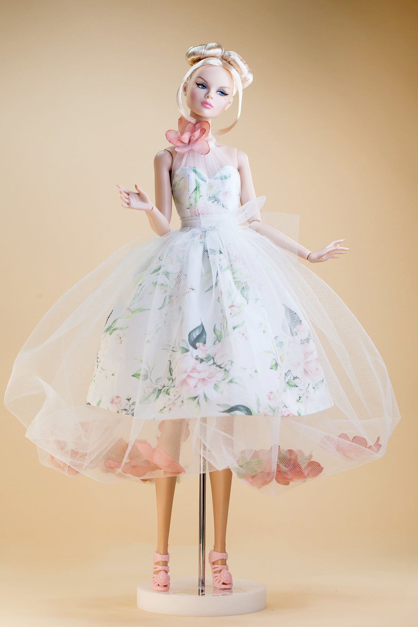 PDF Digital Pattern spring balloon dress for BB &amp; Integrity toys dolls. VIDEO tutorial.