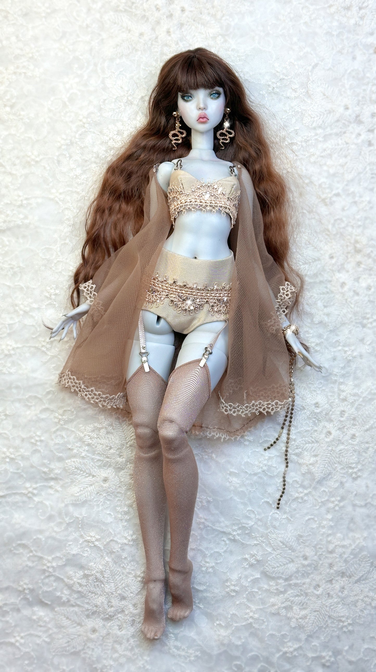 PDF Digital Pattern Bustier and Pantie ( Lingerie)  for Popovy sisters VENUS 1/4  BJD  fashion dolls + Video Tutorial