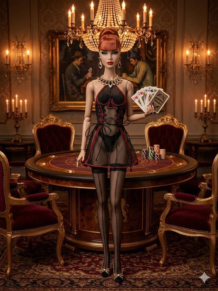 Digital Embroidery /embroidered Casino dresses for Integrity toys and BB MTM dolls  + Video Tutorial